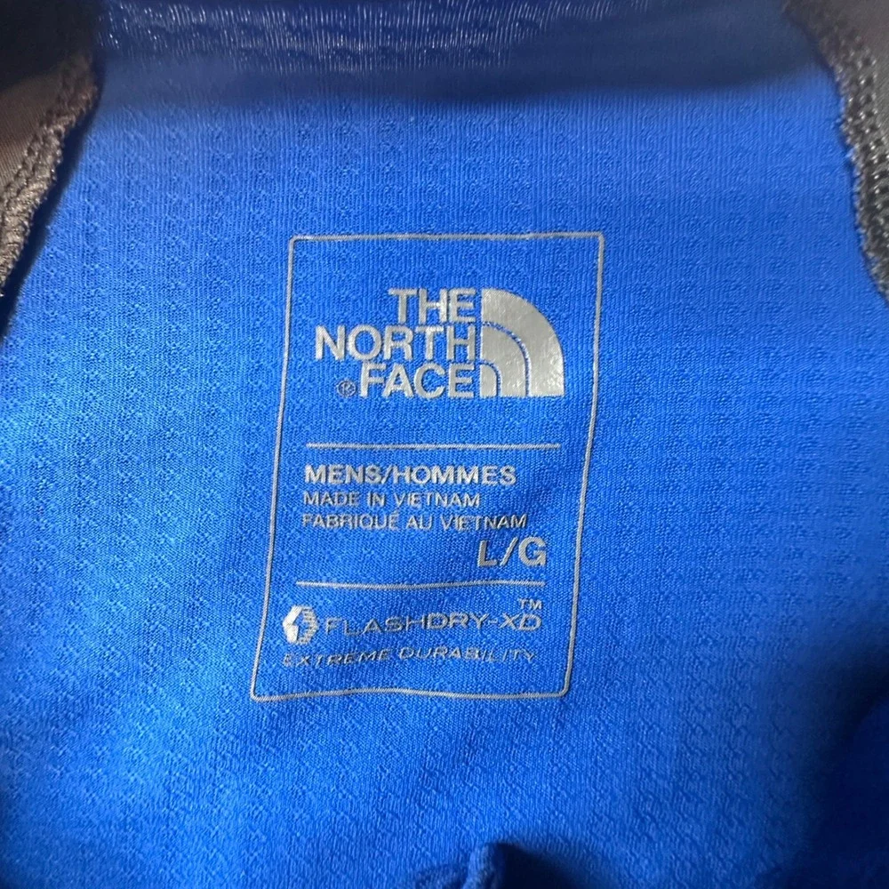 The North Face Pullover Mens L Blue FlashDry-XD 1/4 Zip NF0A35UK Athletic Hiking
